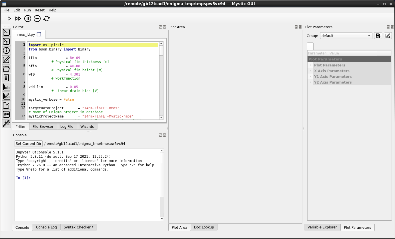 图 20：Mystic GUI 默认面板布局