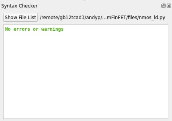图 22：Syntax Checker 面板提示未发现问题