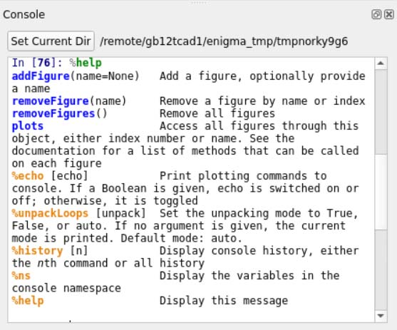 图 24：Console 中  打印可用指令摘要
