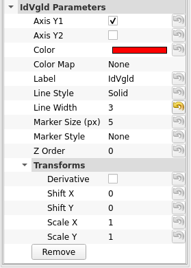 图 37：曲线菜单可单独设置数据列、样式与变换