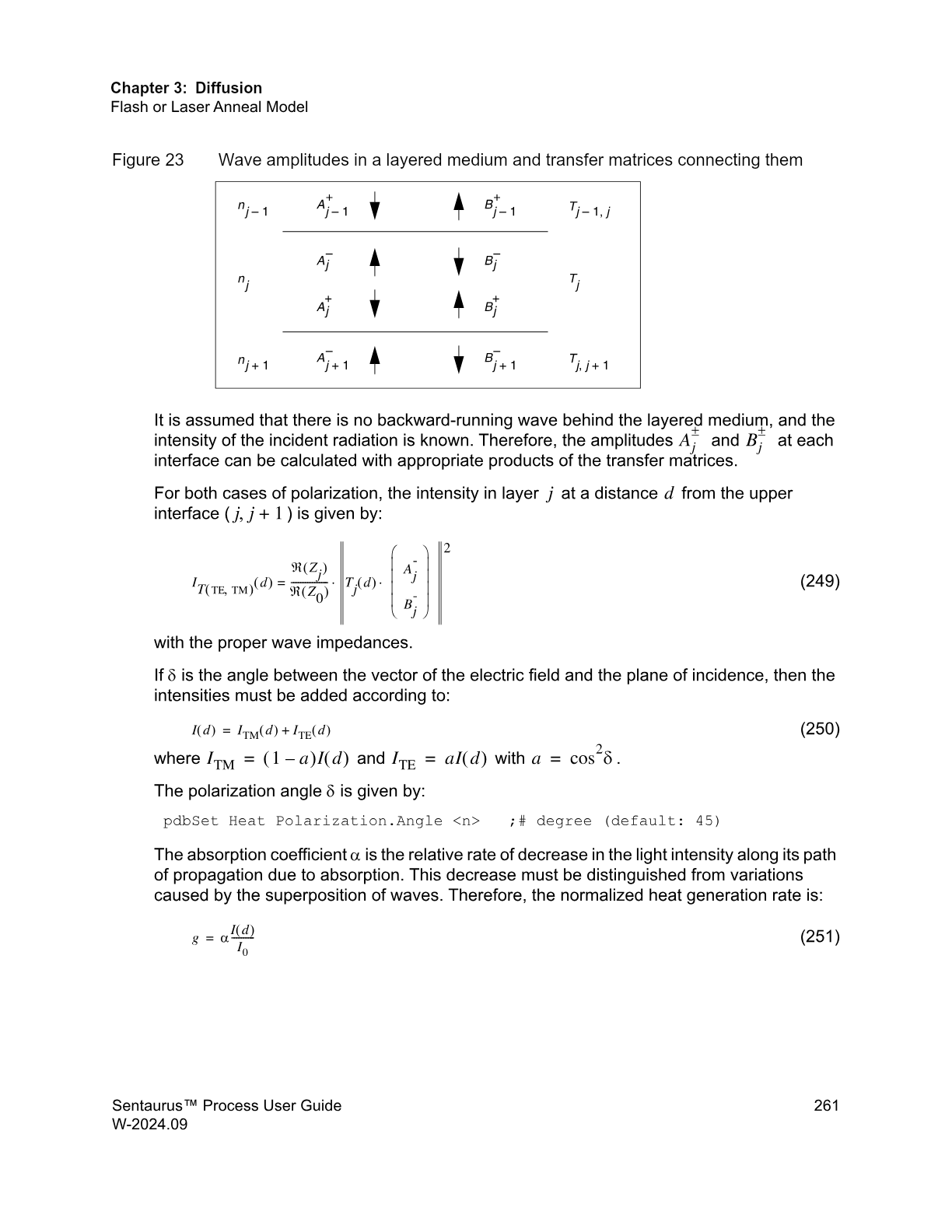 图 1:分层介质波振幅与传输矩阵