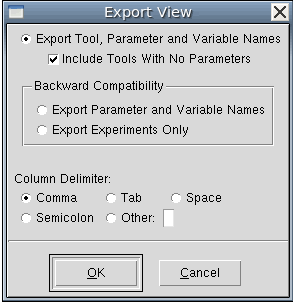 Export View 对话框