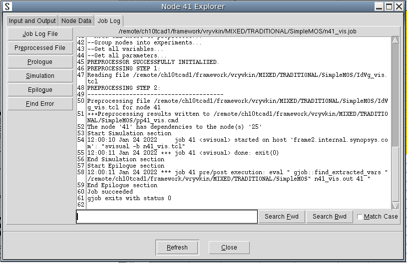 Figure 24：Node Explorer（Job Log）