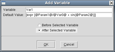 Add Variable 对话框