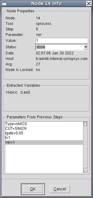 Node Information 对话框