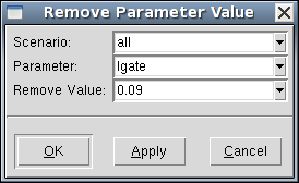 Remove Parameter Value 对话框