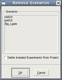 Remove Scenarios 对话框