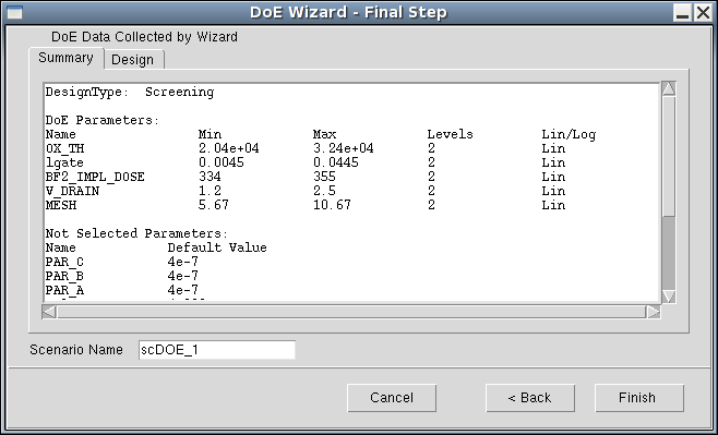 图 53:DoE Wizard - Final Step