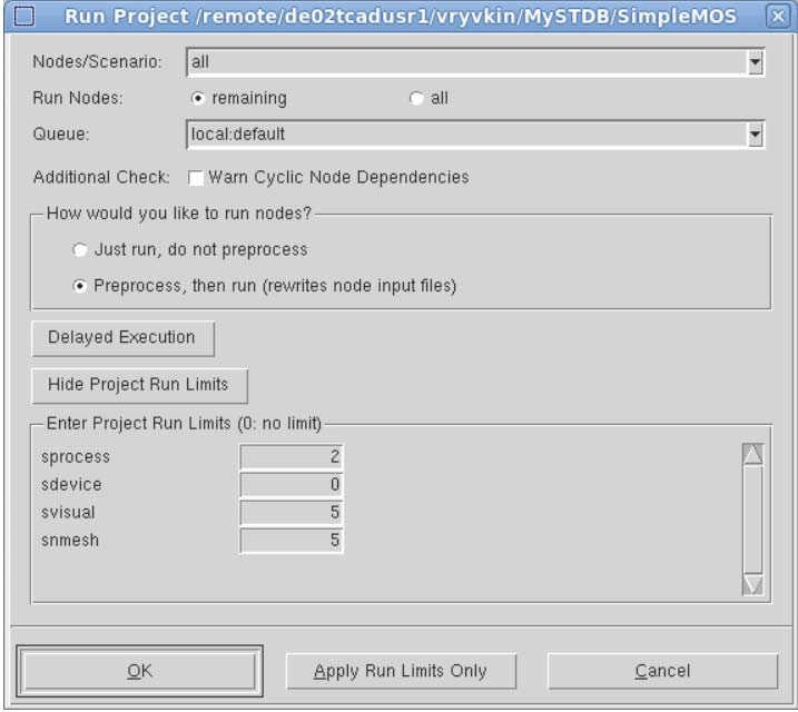 图 66：对运行中的项目仅应用新的 run limits