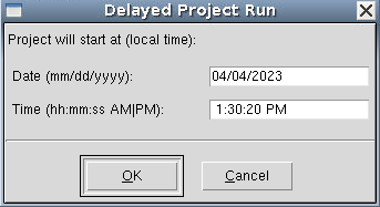 图 68：Delayed Project Run 对话框
